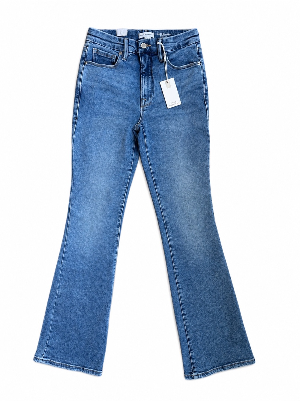 NWT Good American Good Classic Bootcut Light Compression Jeans 4/27 Indigo254